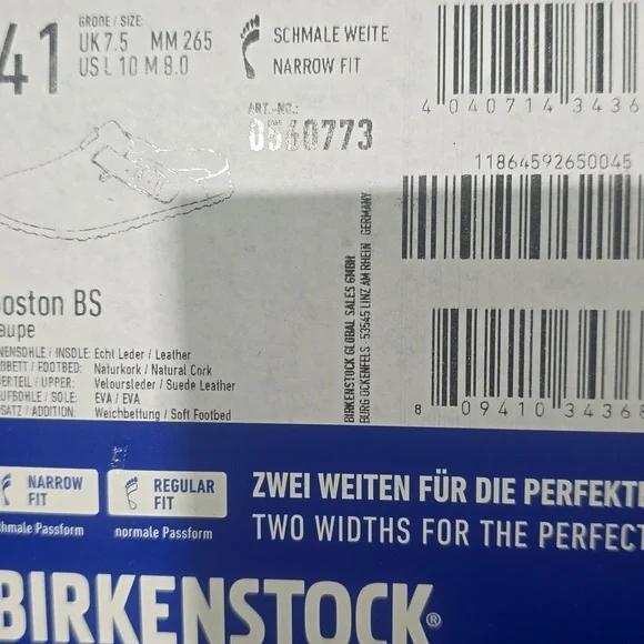 Birkenstock Women's Boston Soft Footbed Suede Clog, Taupe, Retail $169.95 USD - Picture 13 of 14